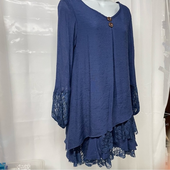 Adore NWT S Layered Tunic or Dress Bell Sleeves - Picture 4 of 15